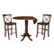 International Concepts Round 42 in Rd Pedestal Bar Height Table, 2 Bar Height Stools, Espresso, 42 in W, 42 in L, Wood K581-42DPT-6133-2 - alternate 5